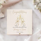 Personalised Wedding Card with Champagne Glasses