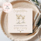 Personalised Wedding Card with Champagne Glasses
