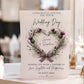 Large A4 Personalised Wedding Card – Scottish Thistle Heart Design