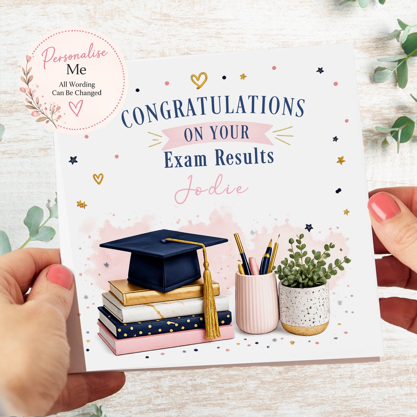 Personalised Exam Results Congratulations Card