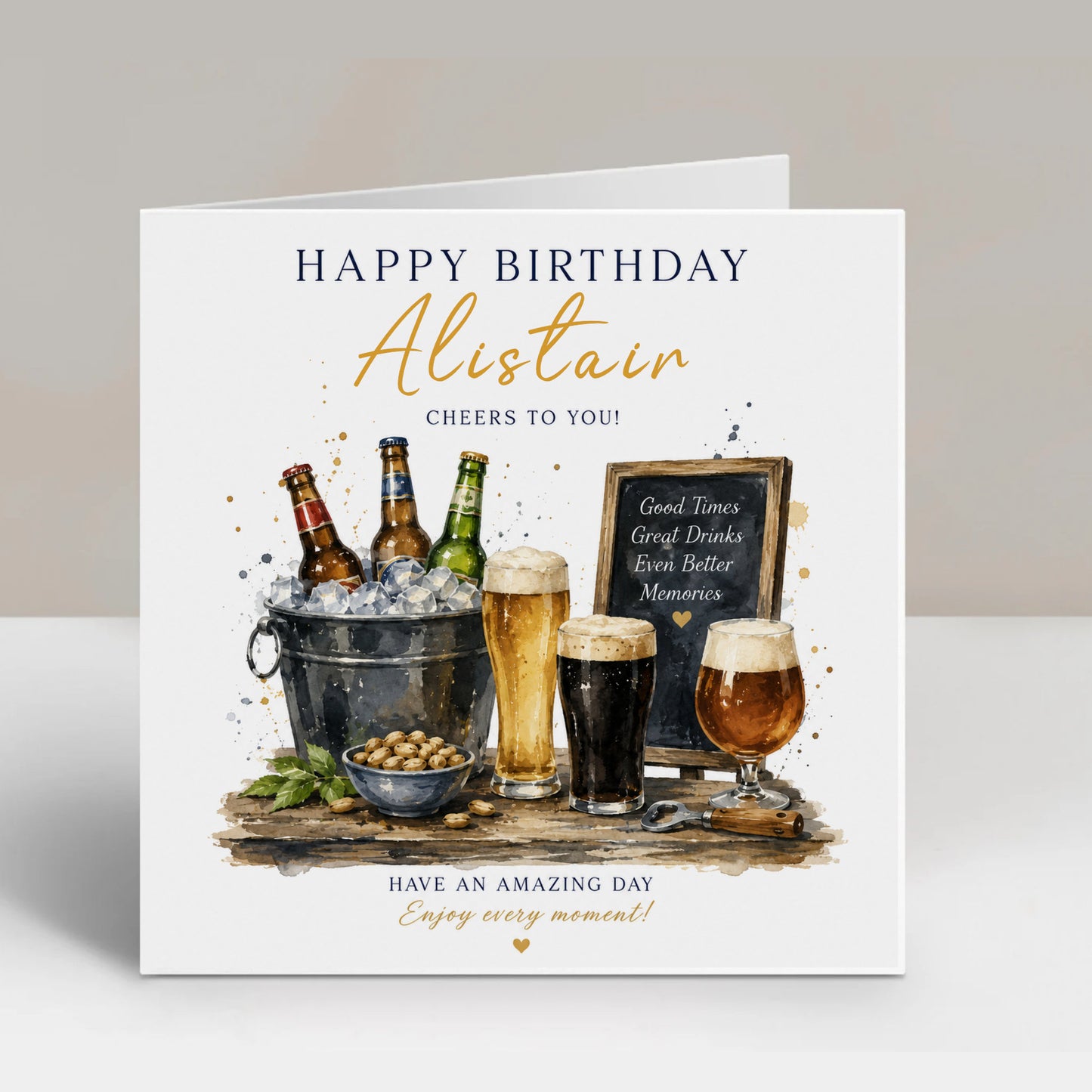 Personalised Birthday Beer Card – Cheers To You