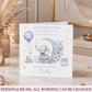 Personalised New Baby Boy Elephant Card