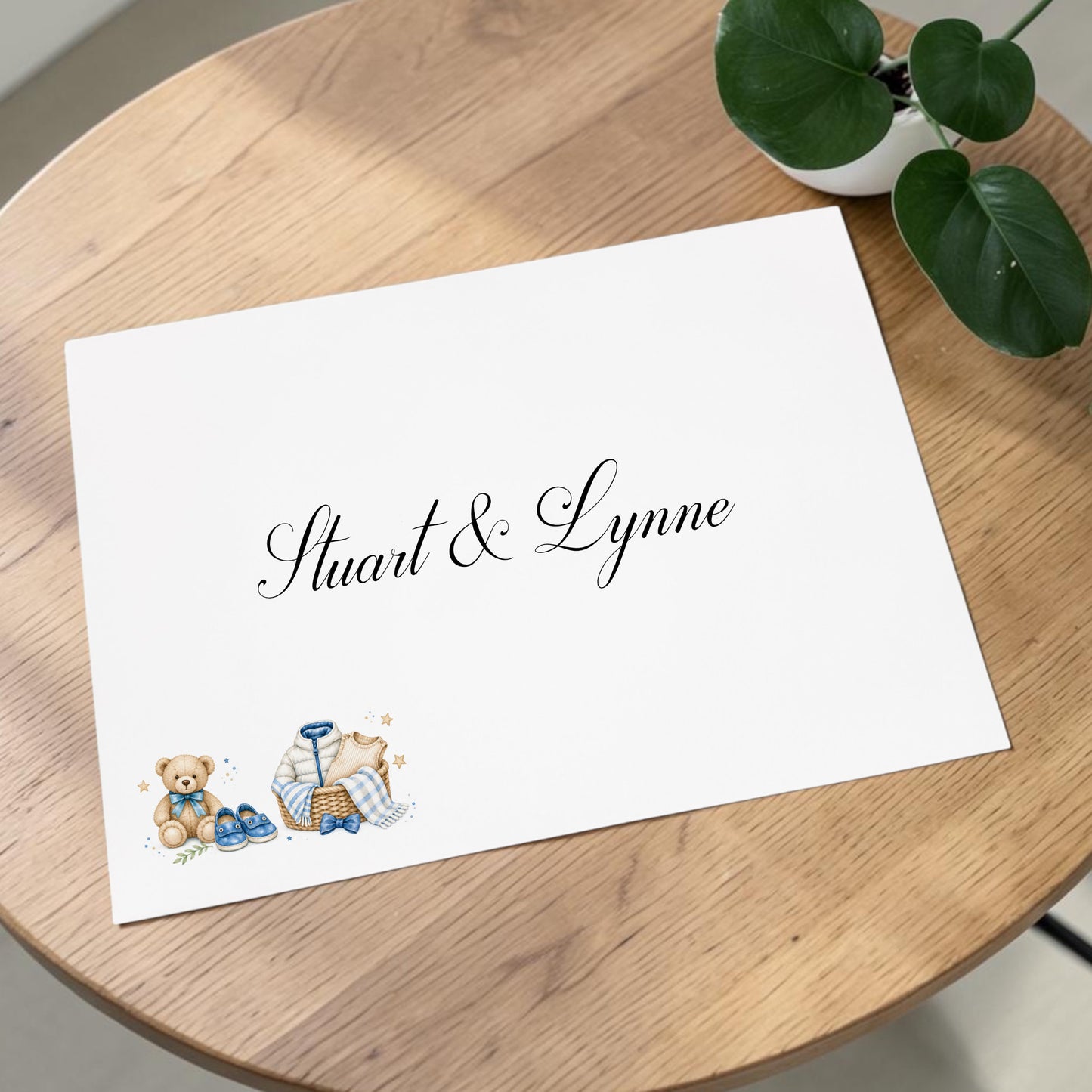 Large A4 Luxury Blue New Baby Boy Card Congratulations on Your Special Son