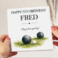 Personalised Lawn Bowls Birthday Card