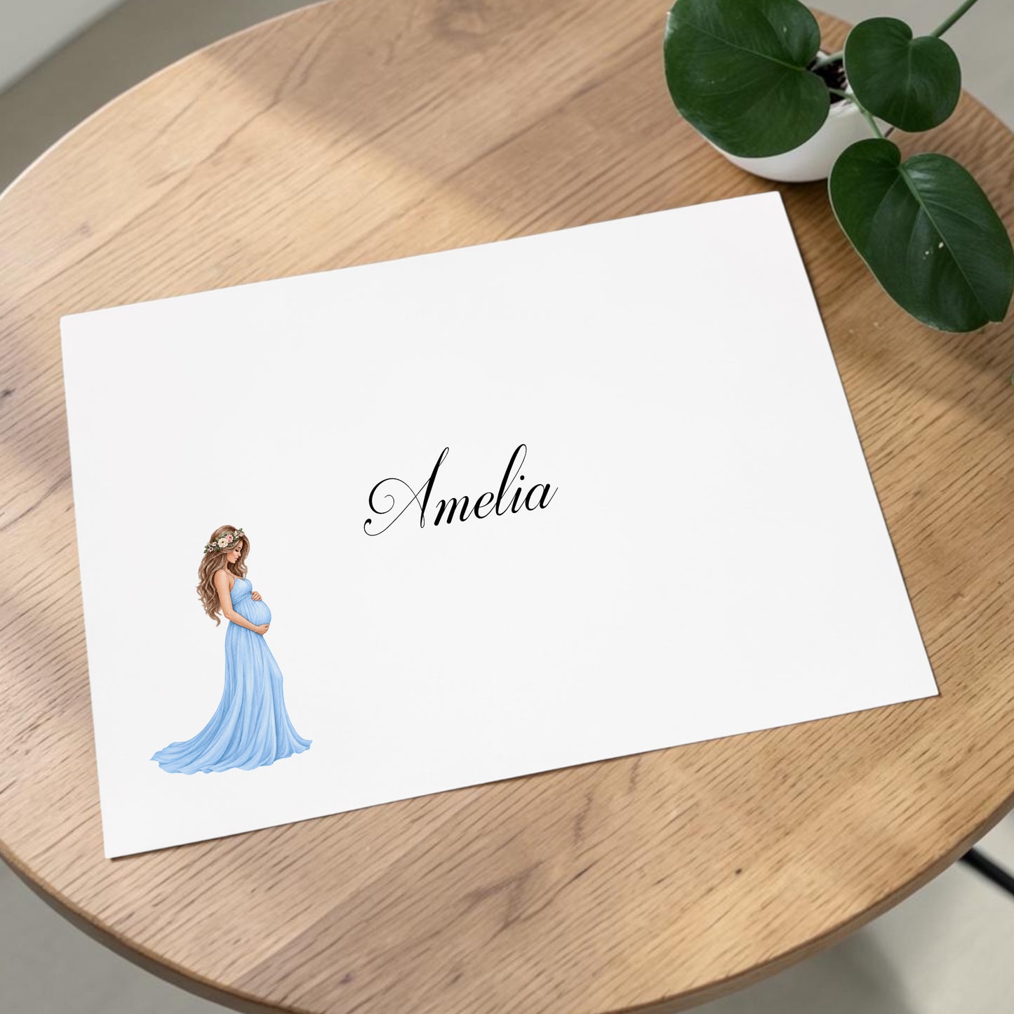 Large A4 Baby Shower Card For New Mum Mummy To Be Blue Boy