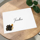Large A4 Personalised Birthday Card Black & Gold