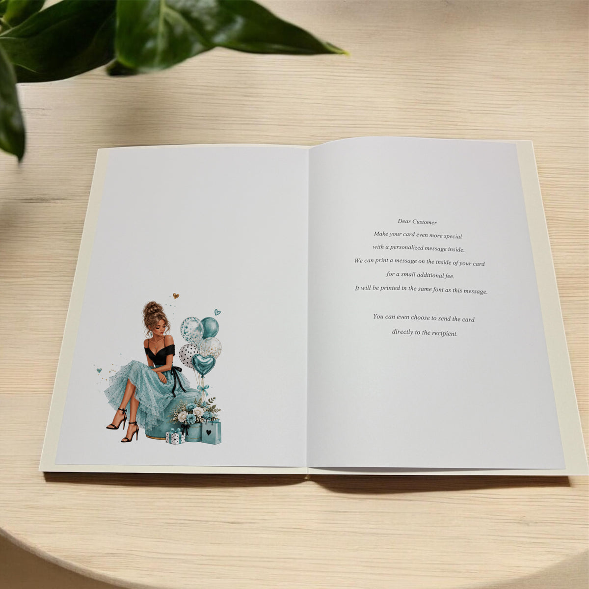 Luxury Personalised Large A4 Birthday Card with Bow & Sparkle
