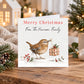 Personalised Christmas Card Pack – Robin Christmas Cards – Set of 3 Watercolour Designs