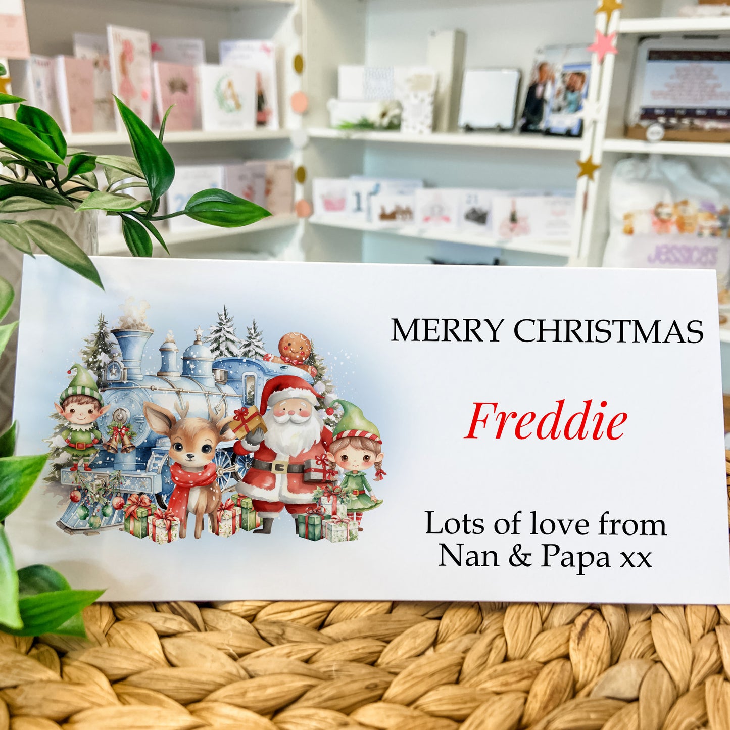 Express Train Christmas Money Gift Wallet for Festive Cash Gifting