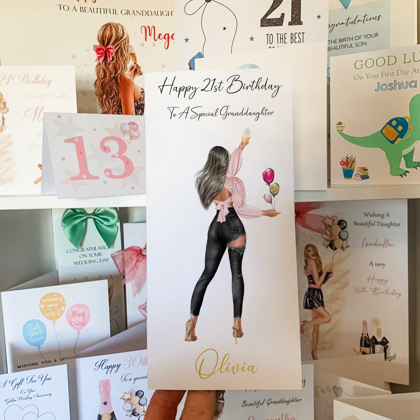 Personalised Birthday Gift Wrap Party Girl Black Jeans