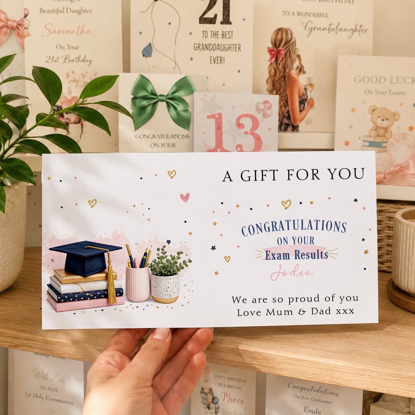 Personalised Exam Results Money Wallet Card