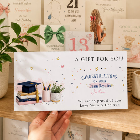 Personalised Exam Results Money Wallet Card