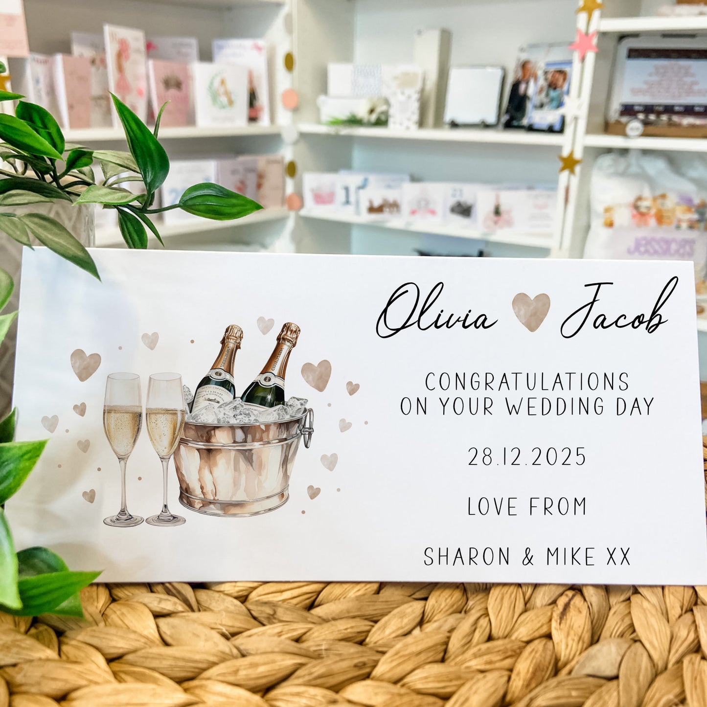 Personalised Wedding Day Stickers, Champagne & Flutes
