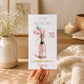 Large A4 Female Birthday Card Champagne Balloons Bottle