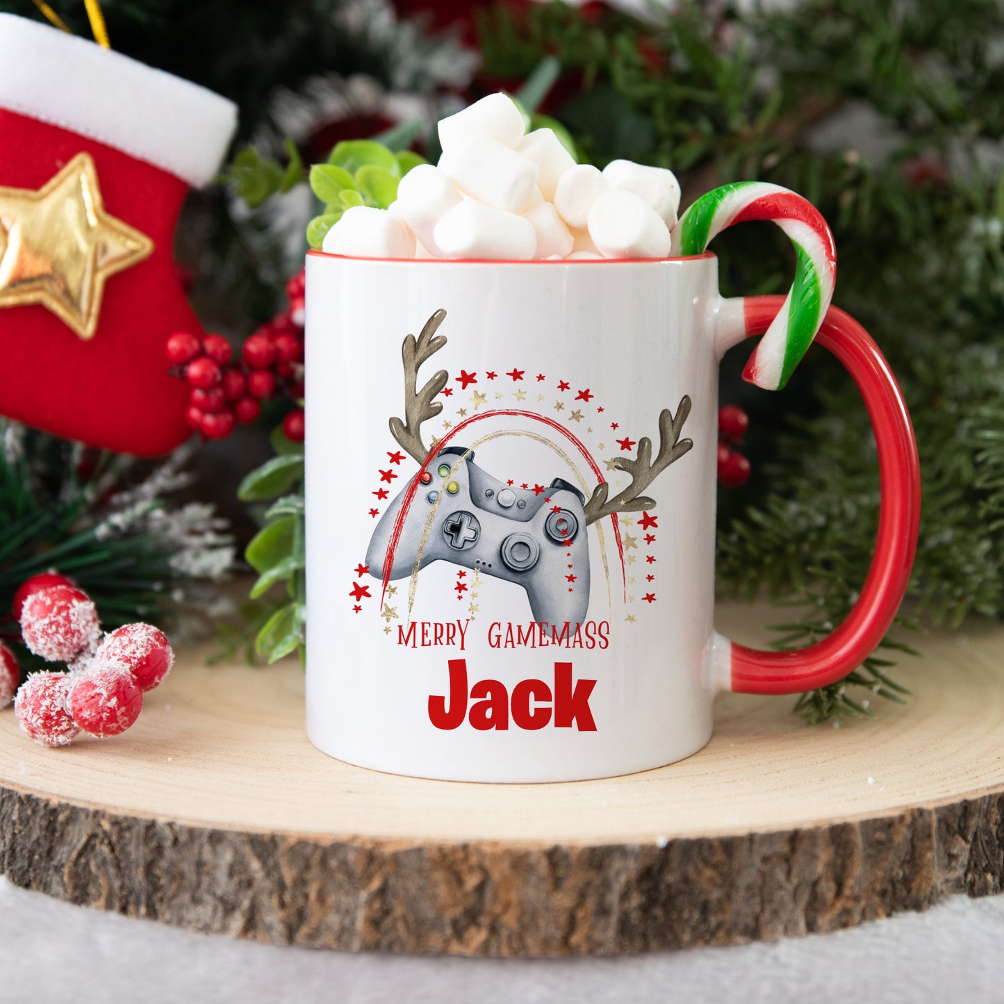 Personalised Christmas Mug, Stocking Filler, Christmas Eve Box, Hot Chocolate Mug