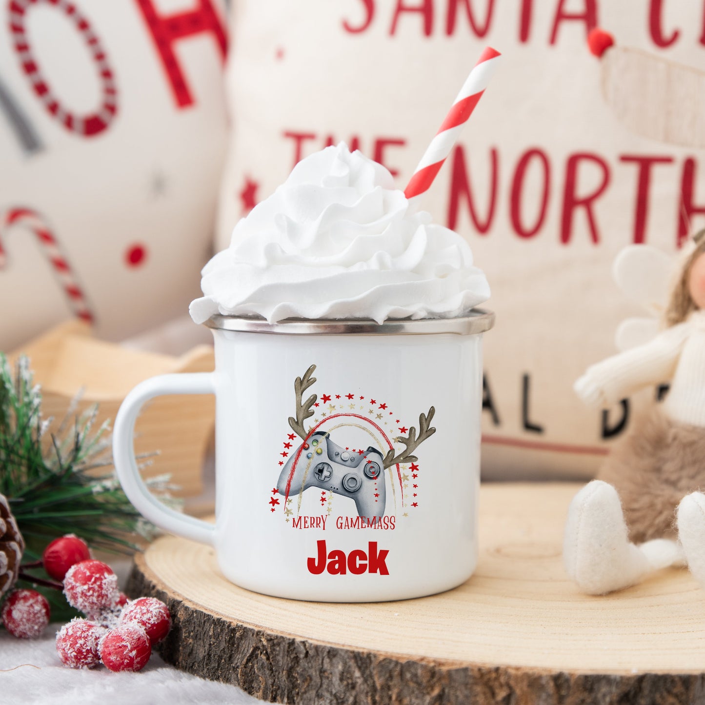 Personalised Christmas Mug, Stocking Filler, Christmas Eve Box, Hot Chocolate Mug