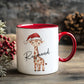 Personalised Children’s Christmas Mug – Giraffe Design | Custom Name Kids Holiday Gift