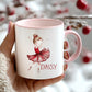 Personalised Children’s Christmas Mug – Ballerina Design | Custom Name Kids Holiday Gift