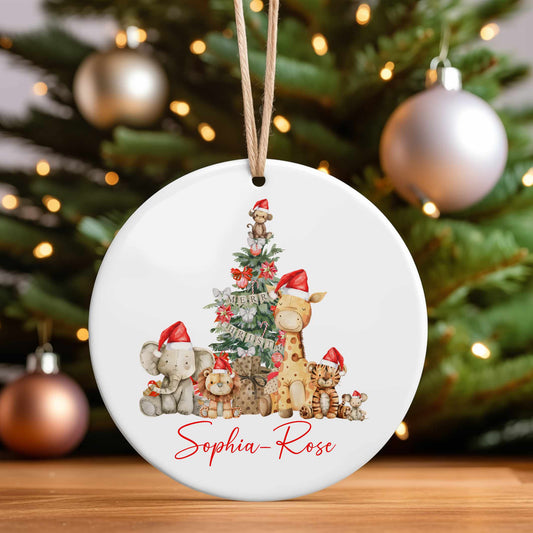 Personalised Christmas Tree Ornament Decoration, Childrens Christmas Keepsake, Babies Christmas