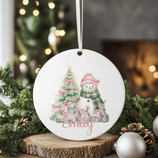 Personalised Christmas Tree Hanging Ornament Decoration