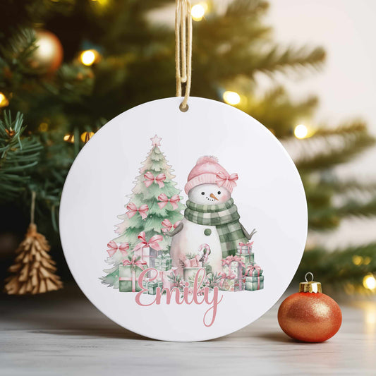 Personalised Christmas Tree Hanging Ornament Decoration