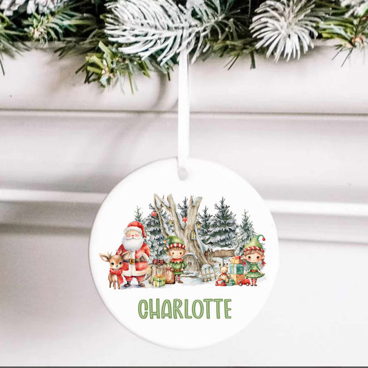 Personalised Christmas Tree Hanging Ornament Decoration