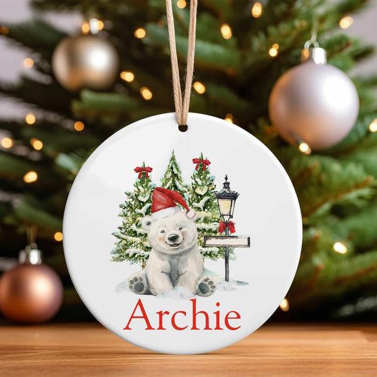 Personalised Christmas Tree Hanging Ornament Decoration