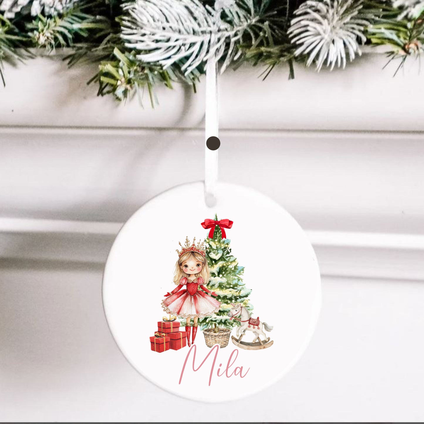 Personalised Christmas Tree Hanging Ornament Decoration Fairy