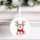 Personalised Christmas Tree Hanging Ornament Decoration Reindeer