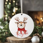 Personalised Christmas Tree Hanging Ornament Decoration Reindeer