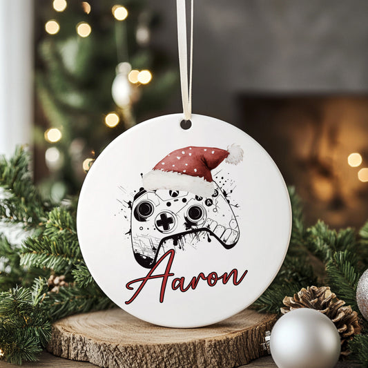 Personalised Christmas Tree Hanging Ornament Decoration Gaming