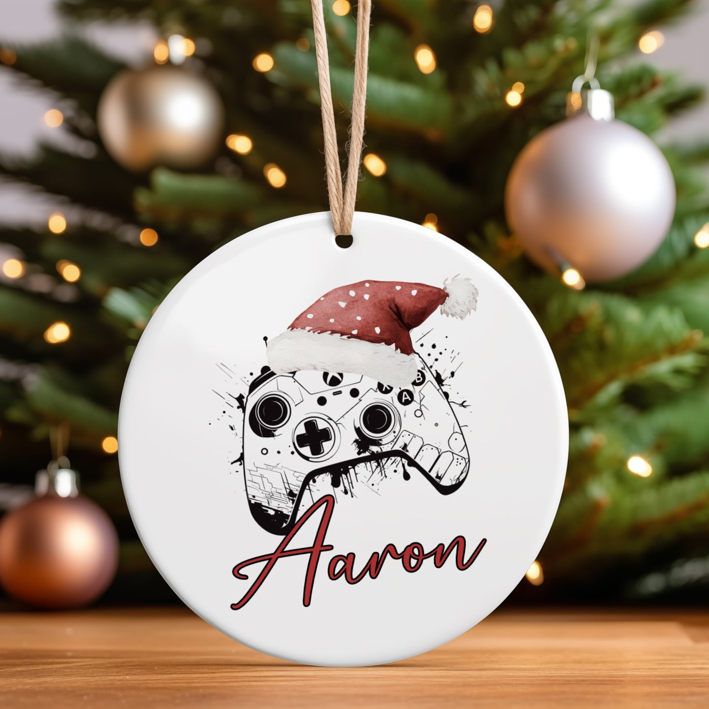 Personalised Christmas Tree Hanging Ornament Decoration Gaming