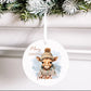 Custom Giraffe Christmas Ornament – Personalised Kids Tree Decoration Keepsake