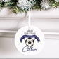 Football Themed Personalised Christmas Ornament – Custom Tree Decoration for Children