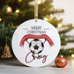 Football Themed Personalised Christmas Ornament – Custom Tree Decoration for Children