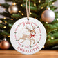Reindeer Themed Personalised Christmas Ornament – Custom Tree Decoration For Children
