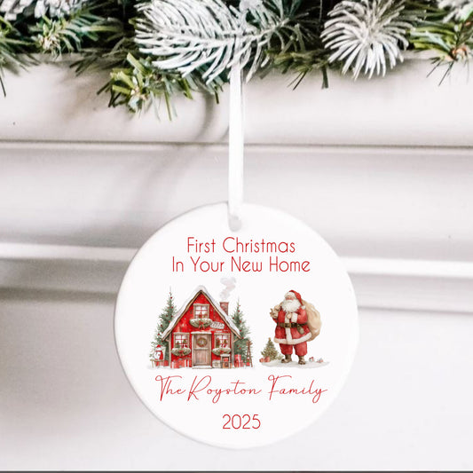 Personalised Christmas Ornament – Custom Tree Decoration For First Christmas New Home