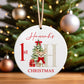 Personalised Christmas Tree Hanging Ornament Decoration Babies 1st Christmas
