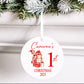 Personalised Christmas Tree Hanging Ornament Decoration Babies 1st Christmas
