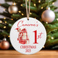 Personalised Christmas Tree Hanging Ornament Decoration Babies 1st Christmas