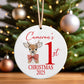 Personalised Christmas Tree Hanging Ornament Decoration Babies 1st Christmas