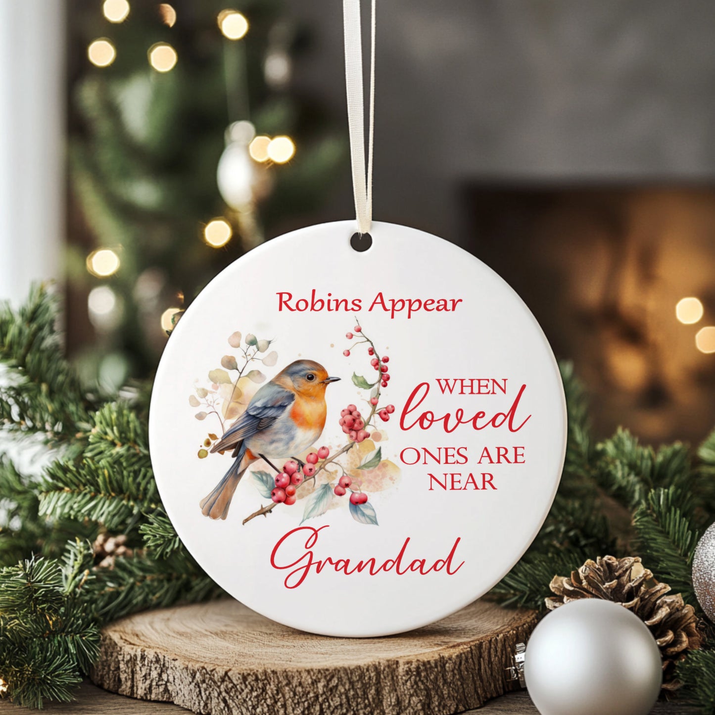 Personalised Memorial Christmas Tree Ornament – In Loving Memory Decoration