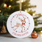 Reindeer Themed Personalised Christmas Ornament – Custom Tree Decoration For Children