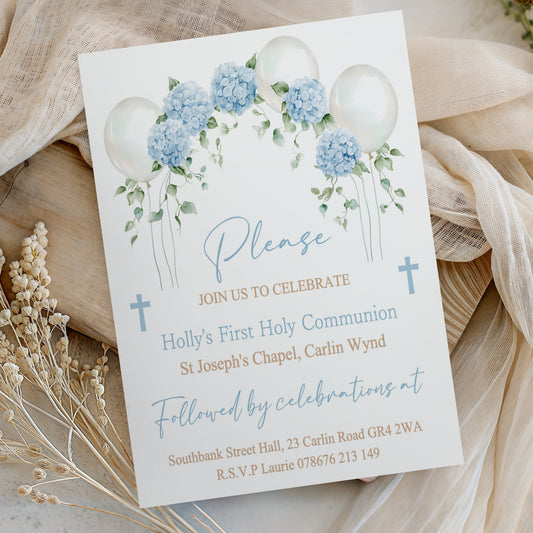 10 First Holy Communion Invitations Personalised