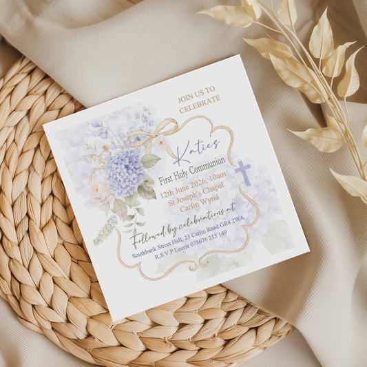 10 First Holy Communion Invitations Personalised