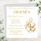 Gold Balloons First Holy Communion Invitations