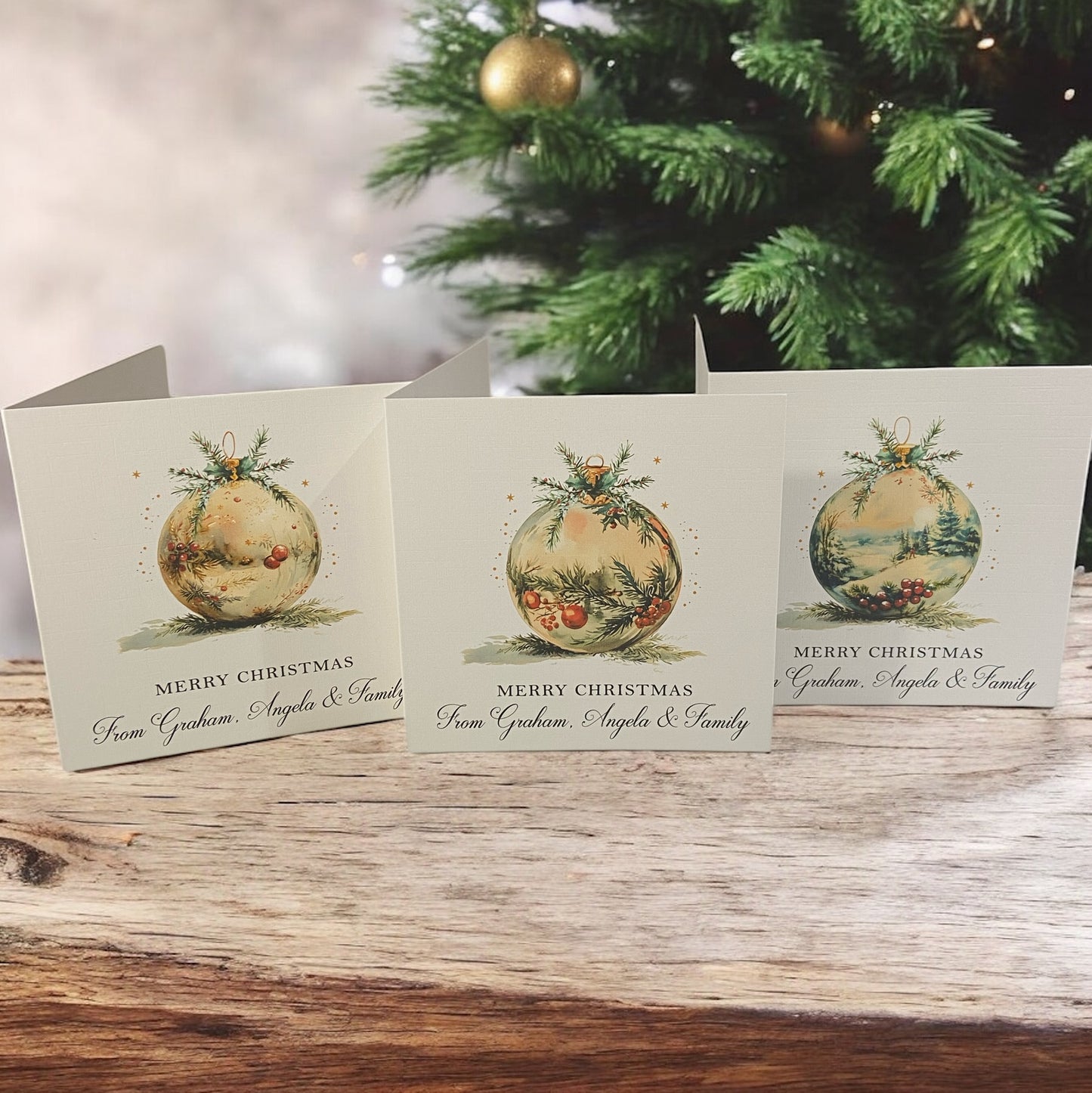 Personalised Christmas Card Pack 10, 20, 30, 40, 50