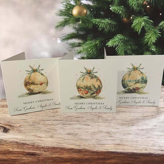 Personalised Christmas Card Pack 10, 20, 30, 40, 50