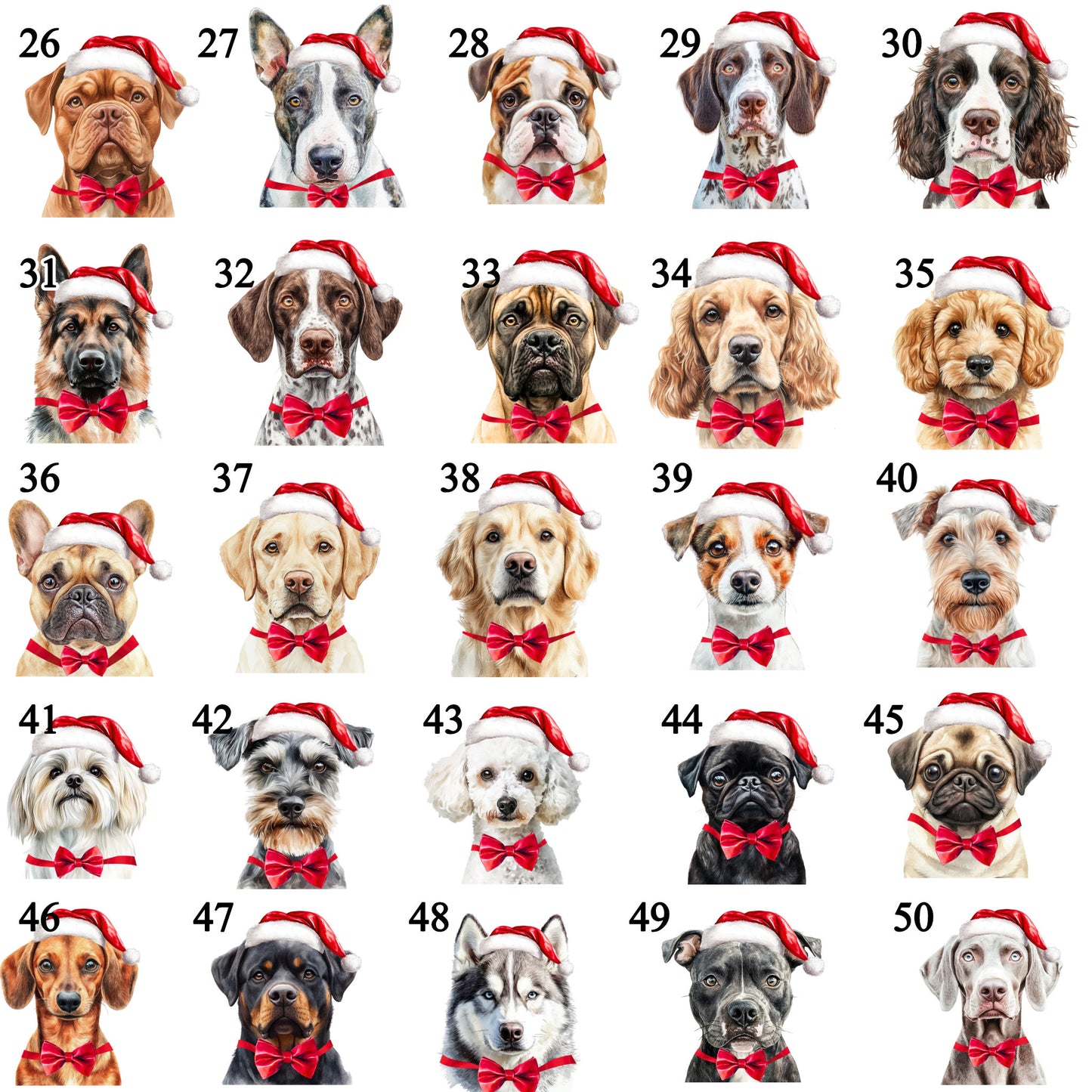 Personalised Christmas Dog Hanging Ornament, Dog Gift