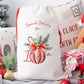 Personalised Santa Sack for Adults Candy Stripe Bauble Design